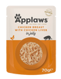 Applaws Cat kapsa Adult Jelly kuřecí prsa s játry 70g