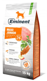 Eminent Dog Maxi Junior 15kg – kompletní krmivo pro štěňata velkých plemen, podporuje zdravý růst a vývoj.