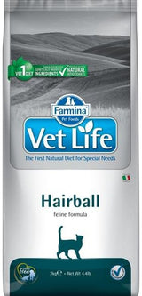 Vet Life Natural Feline Hairball 2kg – Krmivo pro kočky na prevenci tvorby chlupových bezoárů, balení 2kg