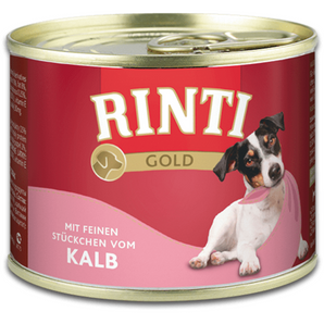 Rinti Dog Gold konzerva telecí 185g - Konzerva s telecím masem pro podporu svalové hmoty.