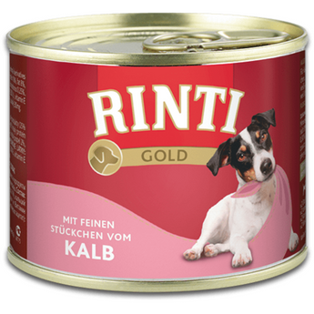Rinti Dog Gold konzerva telecí 185g - Konzerva s telecím masem pro podporu svalové hmoty.