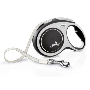 Vodítko FLEXI Comfort L, černé, pásek 8m pro psy do 50kg.