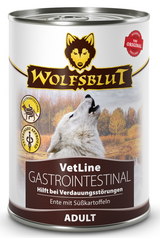 Konzerva Wolfsblut Dog VetLine Gastrointestinal pro psy s citlivým zažíváním, 395 g.