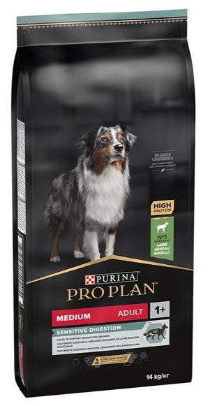 Krmivo pro dospělé psy středních plemen s citlivým trávením, jehněčí, 14 kg balení