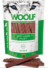 WOOLF pochoutka soft lamb fillet 100g - Měkké pamlsky z jehněčího filé, ideální pro zlepšení trávení a udržení zdraví srsti.