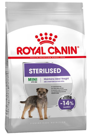 Royal Canin Mini Sterilised 8kg – Krmivo pro kastrované psy malých plemen, balení 8 kg.