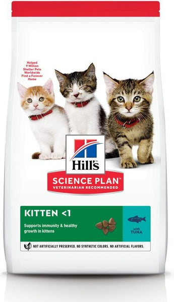 Hill's Science Plan Kitten Tuna 1,5kg – Kompletní krmivo pro koťata s tuňákem, balení 1,5kg.