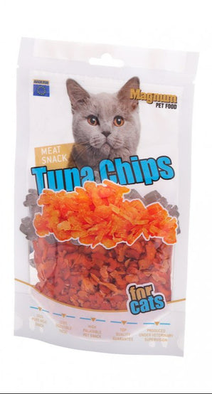 Magnum Tuna chips for Cats 70g - balení chutných tuňákových chipsů pro kočky, 70 gramů.