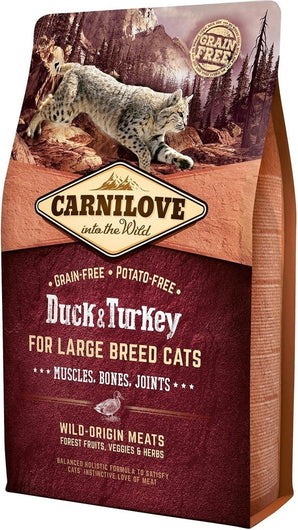 Carnilove Cat LB Duck&Turkey Muscles,Bones,Joints 400g - kachní a krůtí krmivo pro kočky, podpora svalů a kloubů.