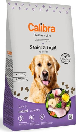 Calibra Dog Premium Line Senior&Light 100 g, lehké krmivo pro starší psy s nižší aktivitou.