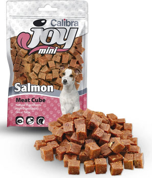 Calibra Joy Dog Mini Salmon Cube 70g – Malé pamlsky pro psy s lososem, balení 70 g.