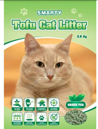 Podestýlka Smarty Tofu Cat Litter-Green Tea 6l – Tofu stelivo s vůní zeleného čaje, balení 6 l.