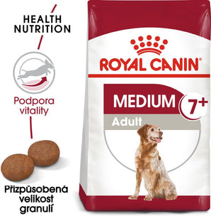 Royal Canin Medium Adult 7+ 4kg – Krmivo pro starší psy středních plemen, podpora vitality, balení 4kg.