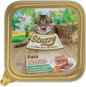 Stuzzy Mister Telecí Mrkev 100 g – Konzerva s telecím masem a mrkví pro kočky, balení 100 g.