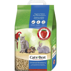 Podestýlka Cats Best Universal jahoda 10l – Přírodní univerzální stelivo s vůní jahod, balení 10l.