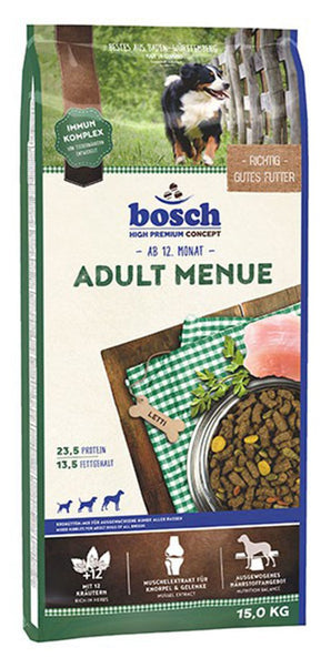 Bosch Dog Adult Menue, 15 kg, výživné krmivo pro dospělé psy.