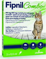 Fipnil Combo, 50/60 mg, Cat Spot-on, 3x0,5 ml, antiparazitní kapky pro kočky.