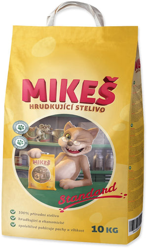 Mikeš Standard 10kg – Stelivo pro kočky, standardní verze, balení 10 kg.