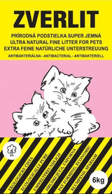 ZVERLIT Růžový super Jemný 6 kg – Zverlit růžová super jemná steliva pro kočky, 6 kg.