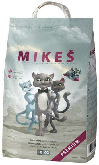 Mikeš Premium 10 kg – Prémiové stelivo pro kočky, balení 10 kg.