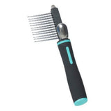 Prořezávací hřeben s 12 čepelemi pro psy, efektivní odstranění zacuchané srsti.