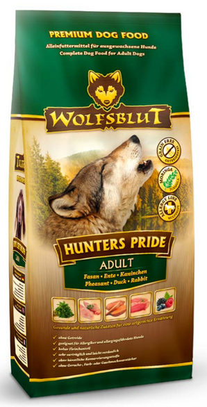 Granule Wolfsblut Dog Adult Hunter’s Pride s bažantem, králíkem a jelenem pro dospělé psy, 2 kg.