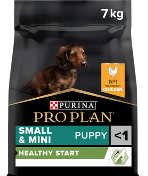Krmivo pro štěňata malých a mini plemen ProPlan Dog Puppy Small&Mini HealthyStart s kuřecím masem, 7 kg.