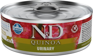N&D GF CAT QUINOA Urinary Duck & Cranberry 80 g - Bezobilné krmivo pro zdravé močové cesty s kachnou a brusinkami. Balení 80 g.