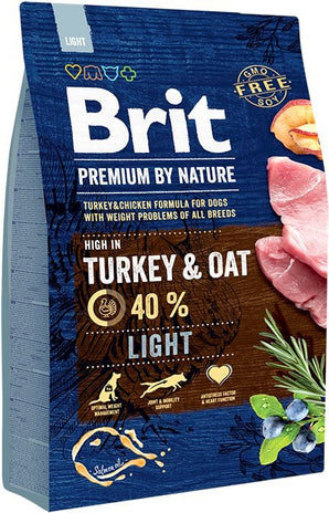Brit Premium Dog by Nature Light 3kg - Dietní krmivo pro psy s nadváhou, podpora zdravé hmotnosti.