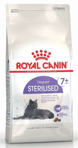 Royal Canin Feline Sterilised 7+ 1,5kg – Krmivo pro starší sterilizované kočky, podpora vitality a zdravé hmotnosti, balení 1,5kg.