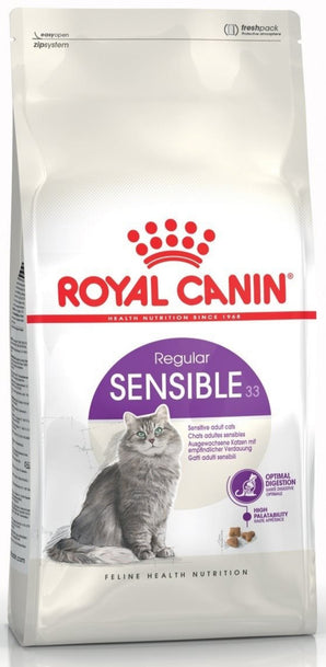 Royal Canin Feline Sensible 400g – Kompletní krmivo pro kočky s citlivým trávením, podpora trávení, balení 400g.