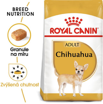 Royal Canin Breed Čivava 1,5kg – Kompletní krmivo pro čivavy, podpora zdraví srsti a zubů, balení 1,5kg.