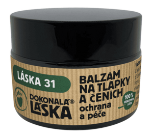 LÁSKA 31, Balzám na tlapky, pro ochranu a péči, 30 ml, ochrana tlapek psů.