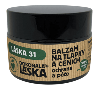LÁSKA 31, Balzám na tlapky, pro ochranu a péči, 30 ml, ochrana tlapek psů.