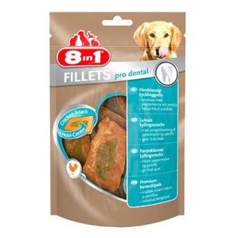 Pochoutka 8in1 Fillets pro dental S 80g – Filety pro psy na podporu zdraví zubů, balení 80g