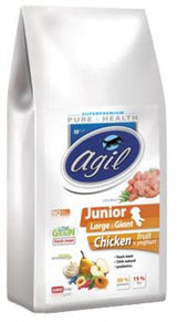 Agil Junior Large & Giant, Low Grain, Chicken, Lamb, 10 kg, krmivo pro velká štěňata.