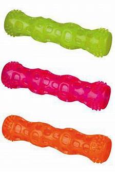 Hračka pes Tyč házecí se zvukem guma TPR 18cm 1ks TR – Házecí gumová tyč pro psy se zvukem, 18 cm.