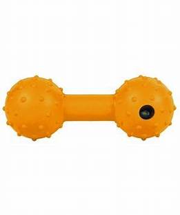 Hračka pes Činka guma s rolničkou 12cm TR 1ks – Gumová činka s rolničkou pro psy, 12 cm.