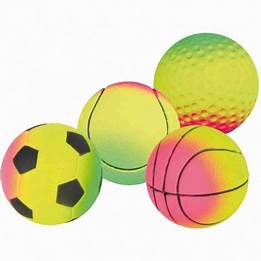 Hračka pes Míč mechová guma NEON 6cm – Míč z mechové gumy pro psy, průměr 6 cm, neonová barva.