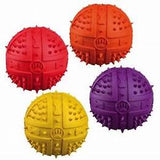 Hračka pes Míč s bodlinami a zvukem 9cm – Míč s bodlinami a pískátkem pro psy, průměr 9 cm.