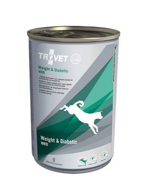 Trovet pes WRD, konzerva, 400 g, dieta pro psy s nadváhou.