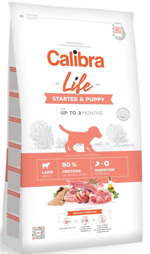 Calibra Dog Life Starter & Puppy Lamb 2,5kg – Krmivo pro štěňata s jehněčím masem, balení 2,5 kg.