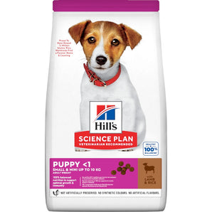 Hill's Can. SP Puppy Small&Mini Lamb&Rice 6kg – krmivo pro štěňata malých plemen, příchuť jehněčí a rýže, balení 6 kg.
