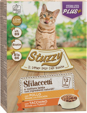 Stuzzy Cat kapsa Adult Sterilised, kuřecí, 12 x 85 g, krmivo pro sterilizované kočky.