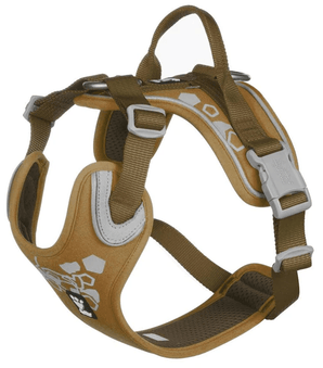 Postroj Hurtta Weekend Warrior okrová 60-80cm - Postroj pro větší psy s pohodlným a bezpečným designem, vhodný pro outdoorové aktivity.
