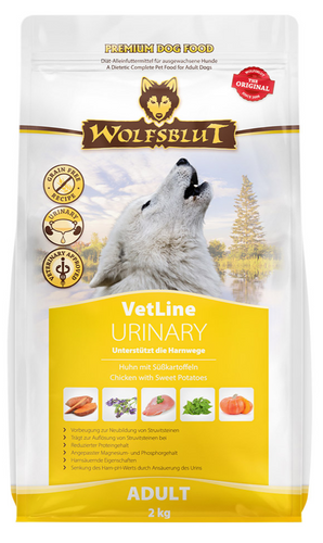 Granule Wolfsblut Dog VetLine Urinary pro psy s močovými obtížemi, 2 kg.