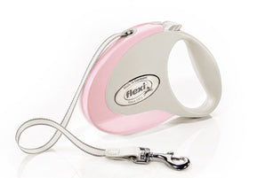 Vodítko FLEXI Style M růžové, 5m pásek pro psy do 25kg.
