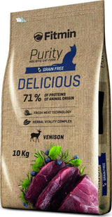 Granule Fitmin cat Purity Delicious s vysokým obsahem masa pro kočky, 10 kg.