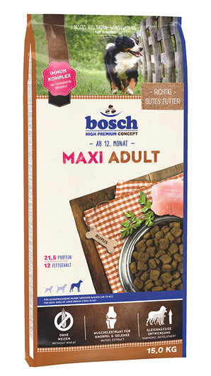 Bosch Dog Adult Maxi, 15 kg, krmivo pro psy velkých plemen.