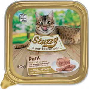 Stuzzy Mister Kuřecí Játra 100 g – Konzerva s kuřecími játry pro kočky, balení 100 g.